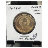 2008-D Martin Van Buren $1 Coin GEM UNC