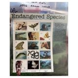 1996 Endangered Species Stamp Sheet