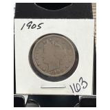 1905 Liberty Head V Nickel Coin