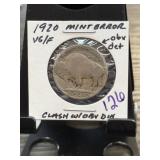 1920 Buffalo Nickel Mint Error VG/F
