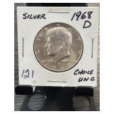 1968-D Kennedy Half Dollar Silver UNC