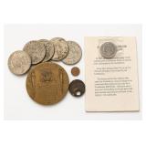 US Coins, JFK Medal, Confederate Half Dollar