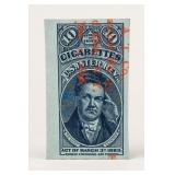 1883 US Cigarette Revenue Tax Stamp