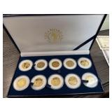 Ten Statehood Quarter Dollars 24kt Gold Pltd