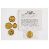 24K Gold Plated Maine Quarter and Coins Set