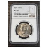 1973-D Kennedy Half Dollar MS66 NGC
