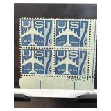 1958 US C51 Air Mail Plate Block of 4