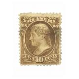 1873 US Treasury Official 10Â¢ Jefferson Stamp