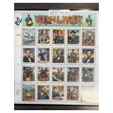 1995 U.S. Civil War Stamp Sheet (20)