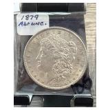 1879 Morgan Silver Dollar AU/UNC
