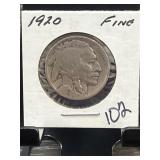 1920 Buffalo Nickel, Fine Grade
