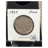 1925 Buffalo Nickel Fine Condition