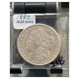 1887 Morgan Silver Dollar AU/UNC