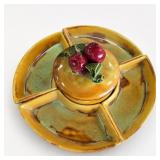 Divided Ceramic Serving Tray With Apple Lid