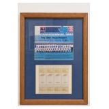 Framed 1981 Texas Rangers Team Photo & Tickets