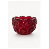 Moon and Stars Ruby Red Glass Salt Dip