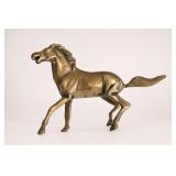 Solid Brass Running Horse Figurine