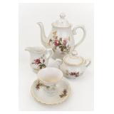 Japanese Porcelain Floral Tea Set