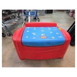 Little Tikes Red and Blue Toy Box with Toys