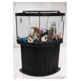 Bow Front Corner Glass Aquarium With Stand