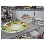 Italian Ceramic Dinnerware Set with Pizza Pasta