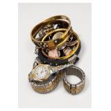 Lot: Watches Bracelets and Bangles