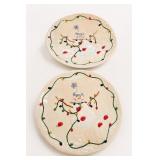 Hallmark Ceramic Snowman Plates, Set of 2