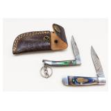 Two Pocket Knives with Case