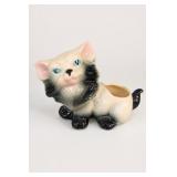 Mid-Century Ceramic Cat Planter, 1950sï¿½1960s
