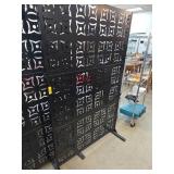 Decorative Black Metal Panel Screen, Qty 1