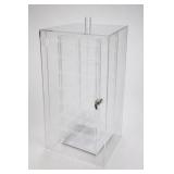 Acrylic Lockable Jewelry Display Cabinet w Shelves