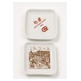2 Hotel Themed Porcelain Dishes Pillivuyt / Rome