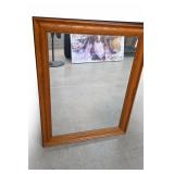 Rectangular Wood Framed Wall Mirror