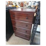 Four-Drawer Wood Veneer Chest