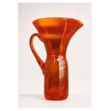 Amberina Art Glass Pitcher, Glows