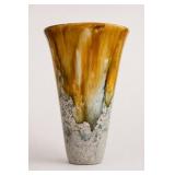 Italian Hand Painted Ceramic Drip Vase