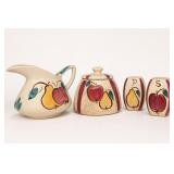 Purinton Pottery Ceramic Fruit Pattern Set