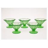 Federal Glass Vintage Green Depression Uranium