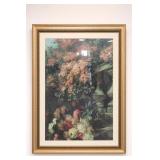Framed Floral Print Wall Art, 39x50 Inches