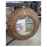 Egyptian Revival Circular Wall Mirror