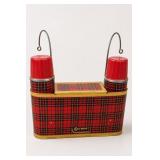Car-Snac Plaid Metal Picnic Set with Thermos