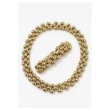 Gold Tone Necklace and Bracelet Set