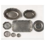 German Pewter Plate and Dish Set