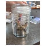 Glass Jar with Assorted Costume Jewelry