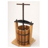 Wood and Cast Iron Fruit Press