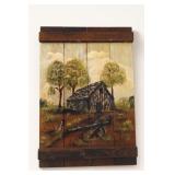 Katching 1977 Cabin Painting on Wood