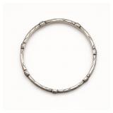 Brighton Silver Tone Etched Bangle Bracelet