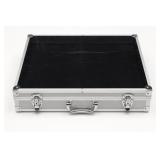 Silver Aluminum Briefcase with Clear Lid