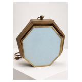 ChapmanOctagonal Brass and Glass Table Lamp