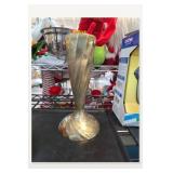 Solid Brass Swirl Vase 7.5 Inches Tall